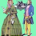 1842г. Дама и джентльмен в осенней одежде